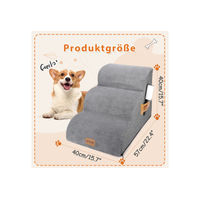 Produktbild von nobleza Hundetreppe aus Stoff für kleine Hunde in Grau