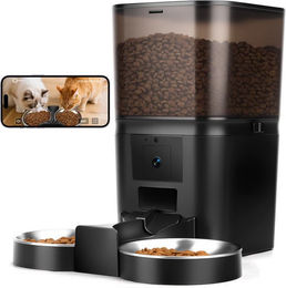 nobleza Katzen-Futterautomat mit Kamera 6L und 120° Weitwinkel sowie Zweiweg-Audio in Schwarz – Bild 1 von 5