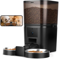 Produktbild von nobleza Katzen-Futterautomat mit Kamera 6L und 120° Weitwinkel sowie Zweiweg-Audio in Schwarz