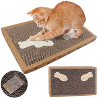Produktbild von Nobleza Katzen Kratzbrett aus Wellpappe mit Katzenminze Braun 38,2 x 24,5 x 4 cm