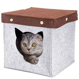 Nobleza Katzenhöhle aus Filz Grau – Bild 1 von 6