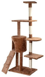 Nobleza Katzenkratzbaum aus Sisal und Plüsch in Braun – Bild 1 von 1