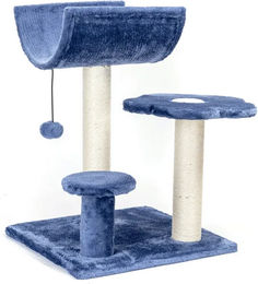 Nobleza Katzenkratzbaum in Blumenform dreischichtig Dunkelblau 51x46,5x50,5cm – Bild 1 von 1