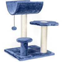 Produktbild von Nobleza Katzenkratzbaum in Blumenform dreischichtig Dunkelblau 51x46,5x50,5cm