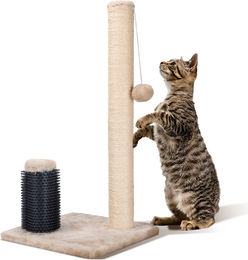 Nobleza Katzenkratzbaum mit Bürste und Plüschball aus Jute und robustem Stoff – Bild 1 von 1