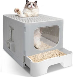 nobleza Katzentoilette mit Deckel aus Kunststoff Grau – Bild 1 von 5