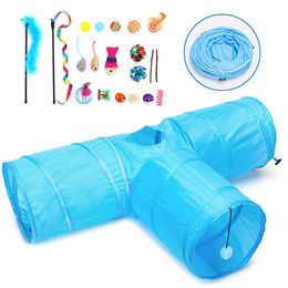 nobleza Katzentunnel Spielzeug-Set blau aus Polyester – Bild 1 von 3