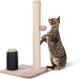 nobleza Kratzbaum für Katzen mit Sisal in Braun und Beige – Bild 1 von 5