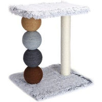 Produktbild von Nobleza Kratzbaum für Katzen quadratisch mit Perlen und Sisal in Grau und Bunt