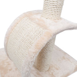 Nobleza Kratzbaum Halbrund für Katzen in Beige mit Sisal – Bild 1 von 10