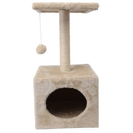 Nobleza Kratzbaum mit Katzenhaus und Sisal in Beige – Bild 1 von 4
