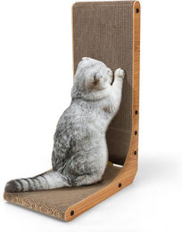 nobleza Kratzbrett für Katzen aus Kratzpappe in L-Form 60 cm hoch – Bild 1 von 5