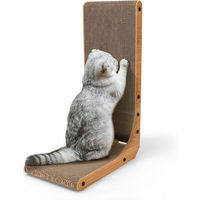 Produktbild von nobleza Kratzbrett für Katzen aus Kratzpappe in L-Form 60 cm hoch