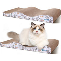 Produktbild von nobleza Kratzpappe für Katzen 2er Set mit Minze als Kratzbrett und Möbelschutz in Braun