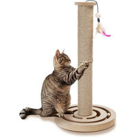 Produktbild von nobleza Kratzsäule interaktives Katzenspielzeug mit Sisal in Beige
