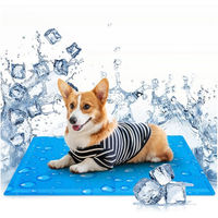 Produktbild von nobleza Kühlmatte für Hunde mit ungiftigem Gel aus Oxford-Gewebe Blau