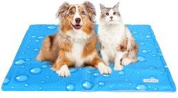 nobleza Kühlmatte Print für Hunde und Katzen Blau Größe L – Bild 1 von 2
