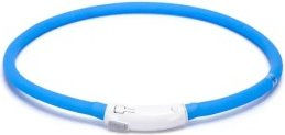 nobleza LED-Hundehalsband aus flexiblem Silikon wasserdicht mit 3 Leuchtmodi blau und wiederaufladbarem Akku – Bild 1 von 2