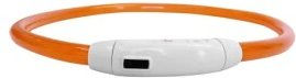 nobleza LED-Hundehalsband wasserdicht und wiederaufladbar in Orange mit 3 Leuchtmodi – Bild 1 von 3