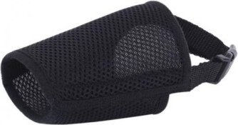 nobleza Maulkorb Soft verstellbar aus Nylon Schwarz XXL – Bild 1 von 2