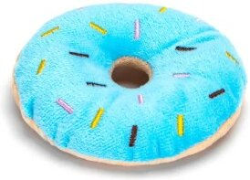 Produktbild von nobleza Plüsch-Hundespielzeug Donut Blau zur Zahnpflege
