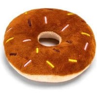Produktbild von nobleza Plüsch-Hundespielzeug Donut braun zur Zahnpflege