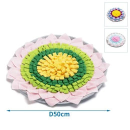 Produktbild von nobleza Schnüffelteppich Intelligenzspielzeug aus Polyester rot 50cm rund