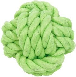 Nobleza Seilball für Hunde aus Baumwolle Grün zur Zahnpflege Größe S – Bild 1 von 3
