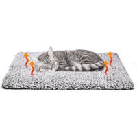 Produktbild von Nobleza Selbstheizende Hundematte und Katzendecke aus Plüsch in Grau