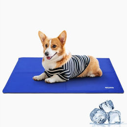 nobleza Selbstkühlende Hundematte aus Oxford-Gewebe für Hunde und Katzen in Blau – Bild 1 von 5