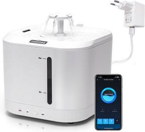 nobleza Smarter Katzen Trinkbrunnen mit Wifi aus Kunststoff in Weiß – Bild 1 von 3