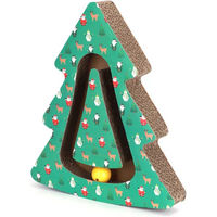 Produktbild von Nobleza Weihnachtsbaum-Kratzspielzeug für Katzen aus Kratzpappe in Grün