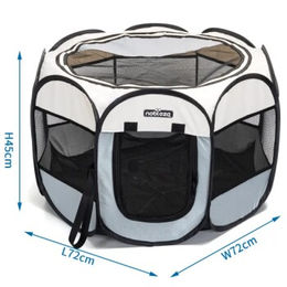 nobleza Welpenauslauf Laufstall für Hunde aus Oxford-Gewebe Weiß Größe S – Bild 1 von 2