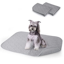Nobleza Wiederverwendbare Welpenunterlagen aus Baumwolle 2er Pack Grau 75x89cm Waschbare Hygieneunterlagen für Hunde - 2 x 75 cm – Bild 1 von 7