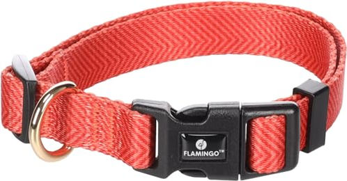 Noekie Flamingo Halsband für kleine Hunde in Orange Größe S aus Nylon – Bild 1 von 5