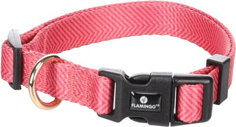 Noekie Flamingo Halsband für kleine Hunde in Rosa Größe S aus Nylon - 1 Stk. – Bild 1 von 5