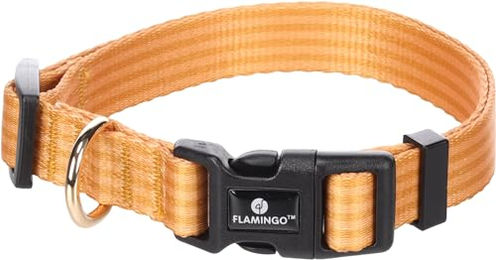 Noekie Hundehalsband Flamingo Gelb Nylon Größe M - 1 Stk. – Bild 1 von 5