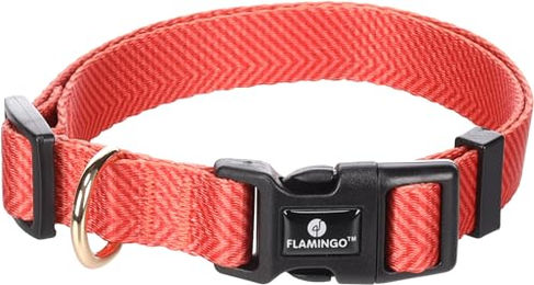 Noekie Hundehalsband Flamingo Orange Nylon Größe M – Bild 1 von 5