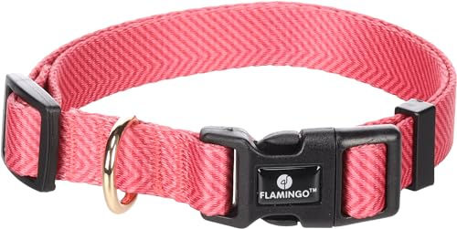 Noekie Hundehalsband Flamingo Rosa Nylon Größe M 40-55 cm - 1 Stk. – Bild 1 von 5