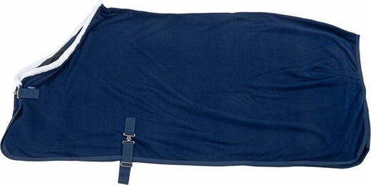 Produktbild von Nomad Tales Abschwitzdecke aus Fleece mit Bauchgurt marineblau 155 cm Rückenlänge