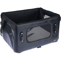 Produktbild von Nomad Tales Autositz für kleine Hunde aus Oxford-Gewebe Schwarz Größe L 47,5 x 38 x 27,5 cm