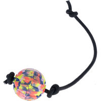 Produktbild von Nomad Tales Bloom Ball Hundespielzeug aus Gummi mit Seil bunt Ø 7 x L 45 cm