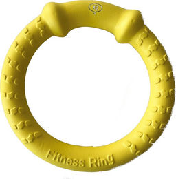Produktbild von Nomad Tales Bloom Fitness Ring Kauspielzeug für Hunde aus Kunststoff Gelb Größe L Ø 30 cm