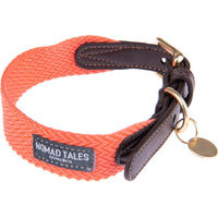 Produktbild von Nomad Tales Bloom Halsband aus Kunstleder Coral Größe S 36-40 cm Halsumfang 25 mm breit