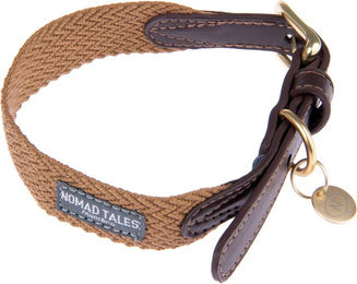 Produktbild von Nomad Tales Bloom Hundehalsband aus Kunstleder caramel Größe L 46-52 cm Halsumfang 38 mm breit