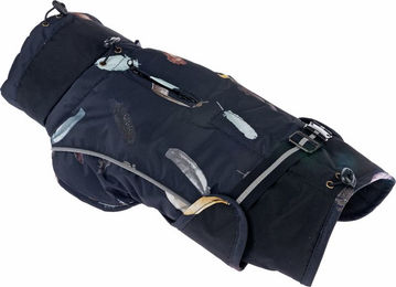 Produktbild von Nomad Tales Bloom Hundemantel Midnight Blau Bunt Wasserabweisend Polyester Größe S 35 cm Rückenlänge