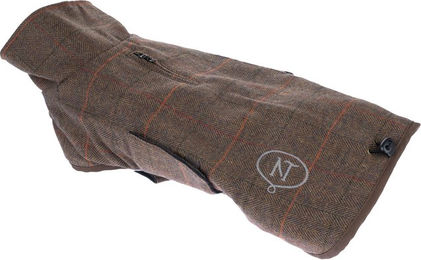 Nomad Tales Bloom Hundemantel Tartan aus Polyester in Braun und Schwarz mit einer Rückenlänge von ca. 50 cm – Bild 1 von 1