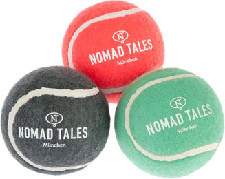 Produktbild von Nomad Tales Bloom Tennisball-Set für Hunde aus Gummi 3 Stück Bunt