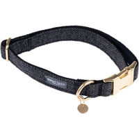 Produktbild von Nomad Tales Calma Halsband ebony Schwarz Gold Polyester Größe L 39-64 cm Halsumfang 25 mm breit