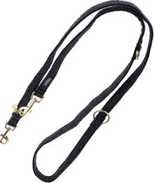 Produktbild von Nomad Tales Calma Hundeleine aus Polyester in Schwarz mit Gold, 200 cm lang und 20 mm breit